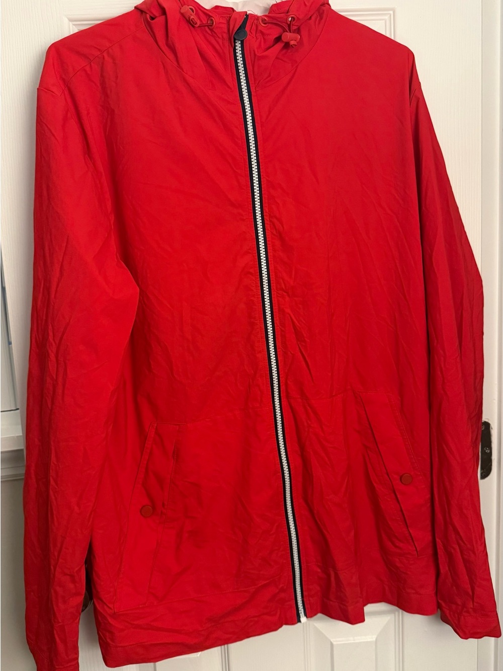 Hunter Red Lightweight Hooded Zip Jacket
